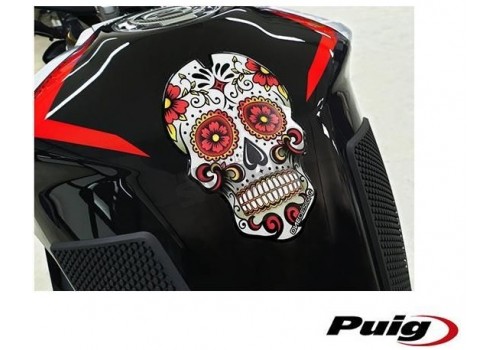 Tank Pad PUIG SKULL ΚΟΚΚΙΝΟ UNIVERSAL