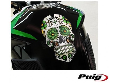 Tank Pad PUIG SKULL ΠΡΑΣΙΝΟ UNIVERSAL