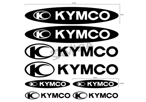 Αυτοκόλλητα KYMCO σετ μαύρα