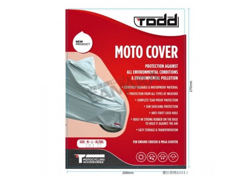 Κάλυμμα μοτοσυκλέτας XL/XXL TODD SILVER