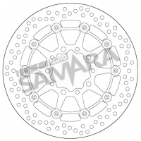 Δισκόπλακα εμπρός για KAWASAKI ZX-6R / ER-6N / VERSYS 650/1000 / Z 750 SBS