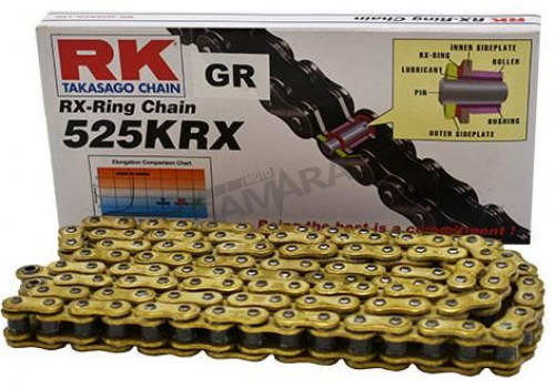 Αλυσίδα RK GB/GR525KRX-126L RX-RING ΧΡΥΣΗ