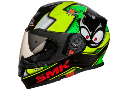 Κράνος κλειστό SMK TWISTER CARTOON GREEN-YELLOW