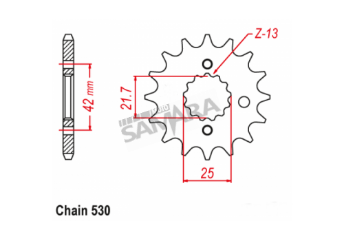 Γρανάζια κίνησης για KAWASAKI GPZ 550 CHIARAVALLI