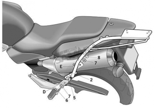 Σχάρα βαλίτσας για HONDA CB 900 HORNET SHAD