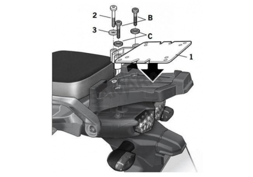 Σχάρα βαλίτσας για YAMAHA XT 1200 SUPER TENERE SHAD