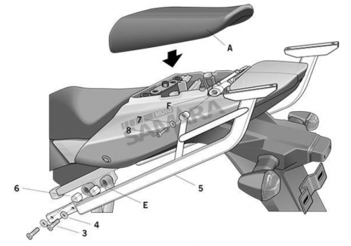 Σχάρα βαλίτσας για SUZUKI SV 650S SHAD