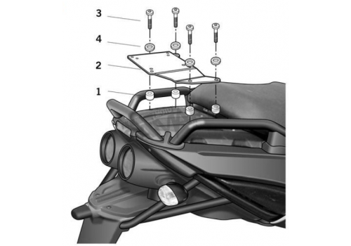 Σχάρα βαλίτσας για GILERA FUOCO 500 SHAD Σχάρα βαλίτσας για GILERA FUOCO 500 SHAD