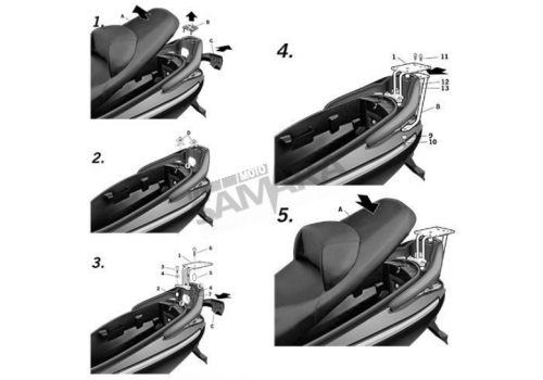 Σχάρα βαλίτσας για SYM GTS 125/250 SHAD