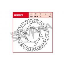Δισκόπλακα εμπρός για HONDA CRF 450 TRW LUCAS