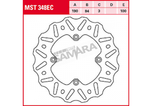 Δισκόπλακα μαργαρίτα πίσω για YAMAHA YZ 85 TRW LUCAS