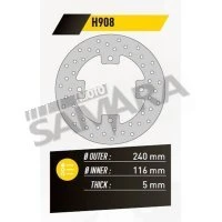 Δισκόπλακα πίσω για HONDA CBF 600/1000 FRANCE EQUIPEMENT