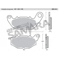 Τακάκια εμπρός για YAMAHA YZF 250R / YZF R3 / MT-03 SBS SET