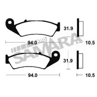 Τακάκια πίσω για HONDA RVF 750RR / VFR 400R/750R / VTR 400R BENDIX MR123 FA143