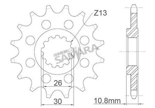 Γρανάζια κίνησης για YAMAHA YZF 1000 R1 / FJ 1200 RK