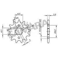 Γρανάζια κίνησης για KAWASAKI KDX 200 VAZ