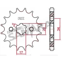 Γρανάζια κίνησης για HONDA XR 125L / XLR 125R / CBF 125 RK
