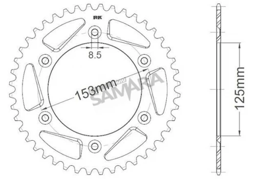 Γρανάζια τροχού για HONDA CRF 250R