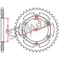 Γρανάζια τροχού για SUZUKI RM 250 / RMZ 450 RK