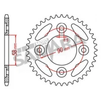 Γρανάζια τροχού για HONDA ANF 125 INNOVA RK