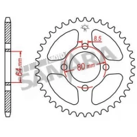Γρανάζια τροχού για YAMAHA CRYPTON 105/115 / CRYPTON-X 135 RK