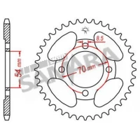 Γρανάζια τροχού για HONDA GLX C50 RK