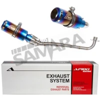 Εξάτμιση για YAMAHA CRYPTON-R 105/115 μπλε-ασημί APIDO