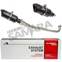 Εξάτμιση για KAWASAKI ZX 130 / MODENAS X-CITE 135 μαύρη APIDO