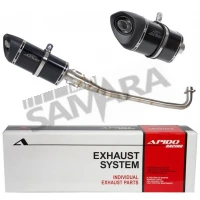 Εξάτμιση για KAWASAKI ZX 130 / MODENAS X-CITE 135 μαύρη APIDO