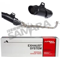 Εξάτμιση για YAMAHA CRYPTON-R 105/115 μαύρη APIDO