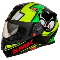 Κράνος κλειστό SMK TWISTER CARTOON GREEN-YELLOW