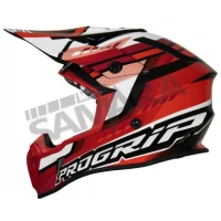 Κράνος mx/enduro PROGRIP κόκκινο-άσπρο