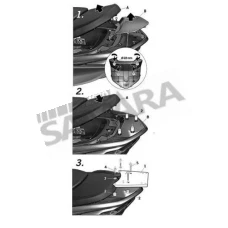 Σχάρα βαλίτσας για HONDA FORZA 300 SHAD