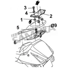 Σχάρα βαλίτσας για HONDA SILVERWING 600 SHAD