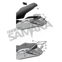 Σχάρα βαλίτσας για YAMAHA X-MAX 125/250 '05-'09 SHAD