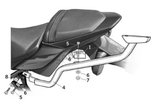 Σχάρα βαλίτσας για SUZUKI GSR 750 SHAD