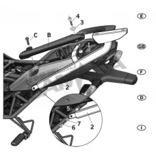 Σχάρα βαλίτσας για KAWASAKI VERSYS 650 '10-'14 SHAD