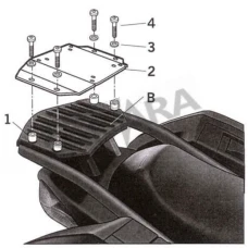 Σχάρα βαλίτσας για KAWASAKI VERSYS 1000 SHAD