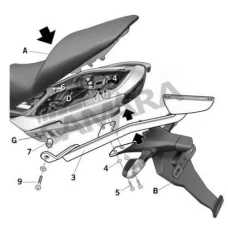 Σχάρα βαλίτσας για KAWASAKI ER-6N SHAD