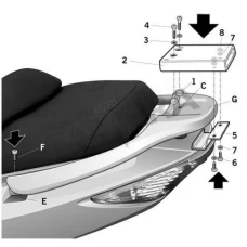 Σχάρα βαλίτσας για KYMCO XCITING 250/500 SHAD